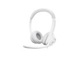 Описание и цена на жични Logitech H390 Corded Headset, White