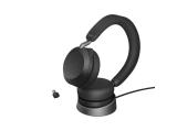Описание и цена на безжични Jabra EVOLVE2 75 слушалки, UC, АNC, Bluetooth, Link380, USB-C, стойка за зареждане 