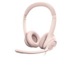 Описание и цена на жични Logitech H390 Corded Headset, Rose 981-001281