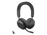 Jabra Evolve2 75, USB-C, USB-A, зарядна стойка, черни снимка №3
