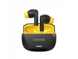 Canyon headset HEXAGON 7 TWS ANC+ENC Wireless Charge Black Yellow снимка №4 Canyon headset HEXAGON 7 TWS ANC+ENC Wireless Charge Black Yellow снимка №4