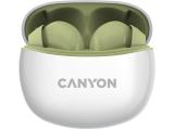 Описание и цена на нов звуков компонент - слушалки с микрофон Canyon headset TWS-5 Green CNS-TWS5GR