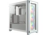 Описание и цена на Компютърна кутия Middle Tower Corsair iCUE 4000X RGB Tempered Glass - White ATX