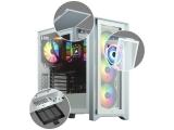 Corsair iCUE 4000X RGB Tempered Glass - White Middle Tower ATX снимка №3 Corsair iCUE 4000X RGB Tempered Glass - White Middle Tower ATX снимка №3