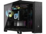 Описание и цена на Компютърна кутия Middle Tower Corsair 2500X Dual Chamber PC Case Black/Obsidian Aluminum Micro ATX