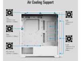 AeroCool D501A White ARGB Wood Middle Tower ATX снимка №6 AeroCool D501A White ARGB Wood Middle Tower ATX снимка №6