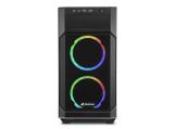 SHARKOON V1000 RGB Black Middle Tower Micro ATX снимка №2