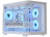 AeroCool P300C-G-WT-v1 3x 120mm Infinity Mirror A-RGB Middle Tower Micro ATX снимка №2