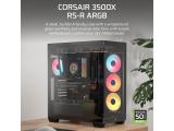 Corsair 3500X RS-R ARGB (Tempered Glass) Black Middle Tower E-ATX снимка №5