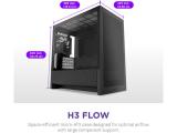 NZXT H3 FLOW Black Mesh CC-H31FB-01 Middle Tower Micro ATX снимка №2 NZXT H3 FLOW Black Mesh CC-H31FB-01 Middle Tower Micro ATX снимка №2