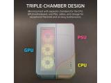 Corsair AIR 5400 LX-R RGB iCUE LINK Triple Chamber TG White Middle Tower E-ATX снимка №2 Corsair AIR 5400 LX-R RGB iCUE LINK Triple Chamber TG White Middle Tower E-ATX снимка №2
