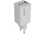 Описание и цена на зарядни устройства Canyon charger CU65ACC GaN 65W 2xPD 1xQC EU White