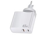Makki Универсално Charger Wall GaN - USB Type-C/A 65W White снимка №2 Makki Универсално Charger Wall GaN - USB Type-C/A 65W White снимка №2