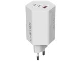 Описание и цена на зарядни устройства Canyon charger HEXAGON 65 GaN 65W 2xPD 1xQC EU White