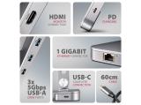 Axagon HMC-STND USB-C 5Gbps ALUMINUM STAND & HUB 7in1 снимка №3