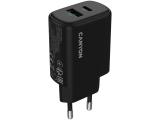 Описание и цена на зарядни устройства Canyon charger OnCharge 200 20W 1xPD 1xQC EU Black