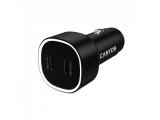 Описание и цена на зарядни устройства Canyon car charger OnDrive 60 PD 60W 2xUSB-C Black