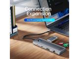 Orico Docking Station Type-C - PW11-9P-GY-EP - HDMI x 1, VGA x 1, USB3.0 x 3, USB-C PD100W x 1, LAN x 1 (1Gbps), SD/TF снимка №5 Orico Docking Station Type-C - PW11-9P-GY-EP - HDMI x 1, VGA x 1, USB3.0 x 3, USB-C PD100W x 1, LAN x 1 (1Gbps), SD/TF снимка №5