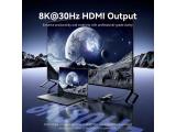 Vention Docking Station Type-C - 8K, LED Display - HDMI, USB 3.0 x 2, USB-C 3.2 Gen 1, PD100W, LAN (1Gbps) TQZHB снимка №5 Vention Docking Station Type-C - 8K, LED Display - HDMI, USB 3.0 x 2, USB-C 3.2 Gen 1, PD100W, LAN (1Gbps) TQZHB снимка №5