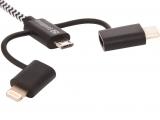 Sandberg 3in1 Lightning+MicroUSB+USB-C 1m 441-01 снимка №2