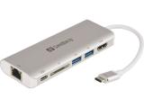 Sandberg USB-C Dock HDMI+LAN+SD+USB, 61W снимка №2
