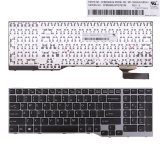 резервни части: Fujitsu Siemens Клавиатура за лаптоп Fujitsu LifeBook E753 E754 Черна със Сива Рамка / Gray Frame Black С Кирилица