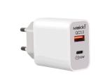 Описание и цена на зарядни устройства Makki Fast Charger Wall - QC3.0 + Power Distribution Type-C 18W White