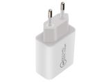 Makki Fast Charger Wall - QC3.0 + Power Distribution Type-C 18W White снимка №2