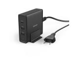 HAMA Зарядно 220V Universal, USB-C, 3 порта, 5-20V/65W, (PD), Черно снимка №2