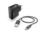 зарядни устройства: HAMA Зарядно у-во с кабел micro USB/220V, 2.4A за смартфони