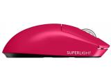 Logitech G Pro X Superlight 2 Wireless Magenta USB / Bluetooth оптична снимка №3
