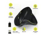 Port Designs Ergonomic Rechargeable 2.4 GHz & Bluetooth Wireless Mouse, Right handed USB оптична снимка №5