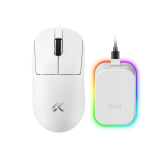 MCHOSE MCHOSE професионална геймърска мишка A7 V2 Ultra White - Wireless Gaming Mouse - Dual 8K, Omron Mechanical HW-A7V2-6 NEW usb оптична снимка №2