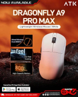 ATK ATK професионална геймърска мишка Wireless Gaming Mouse A9 Pro Max 2.0 Tri-mode Nearlink - 8K, White ATK-A9-PRO-MAX-2.0-WH NEW usb оптична снимка №2
