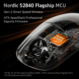 ATK ATK професионална геймърска мишка Wireless Gaming Mouse A9 Pro Max 2.0 Tri-mode Nearlink - 8K, White ATK-A9-PRO-MAX-2.0-WH NEW usb оптична снимка №3