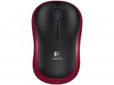 Logitech M185 black/red USB оптична снимка №2