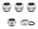 Описание и цена на аксесоари » фитинги, екстендери, тапи Corsair Hydro X Series XF Hardline 12mm OD Fitting Four Pack - Chrome