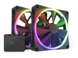 Описание и цена на вентилатори &raquo; вентилатори NZXT F140 RGB Black 2pack + NZXT RGB Controller