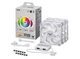Asus TUF Gaming TF120 ARGB Fan - Triple Fan Kit with ARGB Controller, White Edition снимка №6