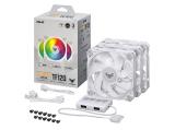 Asus TUF Gaming TF120 ARGB Fan - Triple Fan Kit with ARGB Controller, White Edition снимка №5