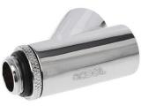 Alphacool Y-конектор Eiszapfen, Въртящ се, 45°, G1/4 външна към 2 x G1/4 вътрешна резба, Сребрист снимка №2