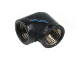 Alphacool L-конектор HF, Вътрешна резба G1/4 - G1/4, 90°, Черен мат снимка №2