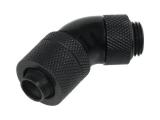 Описание и цена на аксесоари » фитинги, екстендери, тапи Alphacool Компресионен фитинг 13/10 - G1/4, 45° Въртящ се Черен мат