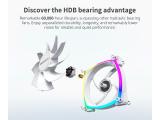 Montech RX140 PWM REVERSE Fan ARGB White снимка №4