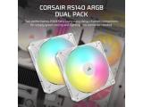 Corsair RS140 ARGB 140mm PWM Fans - Dual Pack - White снимка №6