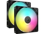 Охлаждане (охладител) Corsair RS140 ARGB 140mm PWM Fans Dual Pack Black