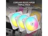 Corsair RS120 ARGB 120mm PWM Fans Triple Pack White снимка №6