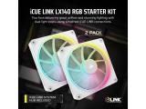 Corsair iCUE LINK LX140 RGB 140mm PWM 2x pack - White снимка №6 Corsair iCUE LINK LX140 RGB 140mm PWM 2x pack - White снимка №6