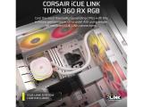Corsair iCUE LINK TITAN 240 RX RGB AIO Liquid CPU Cooler - White снимка №6
