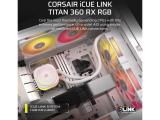 Corsair iCUE LINK TITAN 360 RX RGB AIO Liquid CPU Cooler - White снимка №6